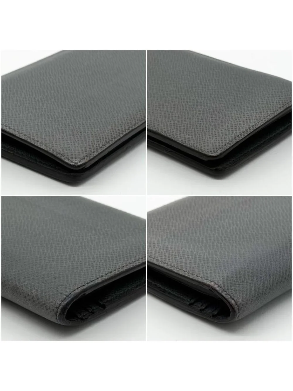 Louis Vuitton Portefeuille Brazza Taiga Leather Gray Bifold Wallet